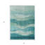 Tapis d'extérieur lavable bleu sarcelle et turquoise abstrait 3 pi x 5 pi