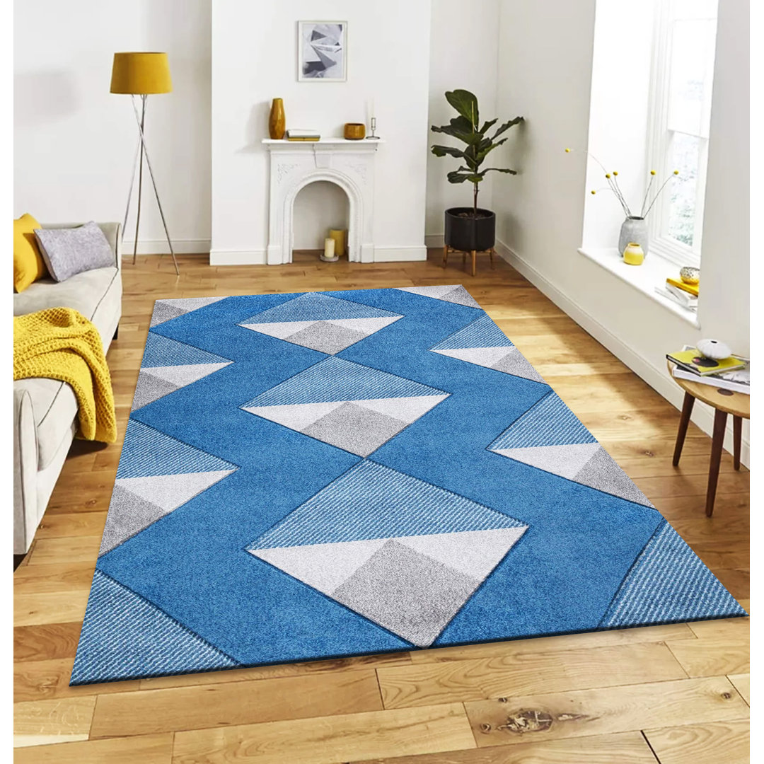 Diekmeyer Luxury 3D Zigzag Area Large Rugs Living Room Bedroom Hallway Runner Carpet Mats