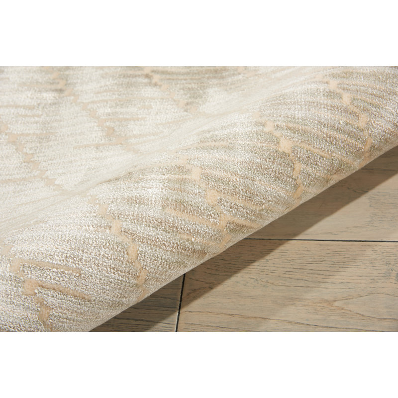 Tapis beige / ivoire Maya Feldspar Mica, Rectangle 7 pi 6 po x 10 pi 6 po