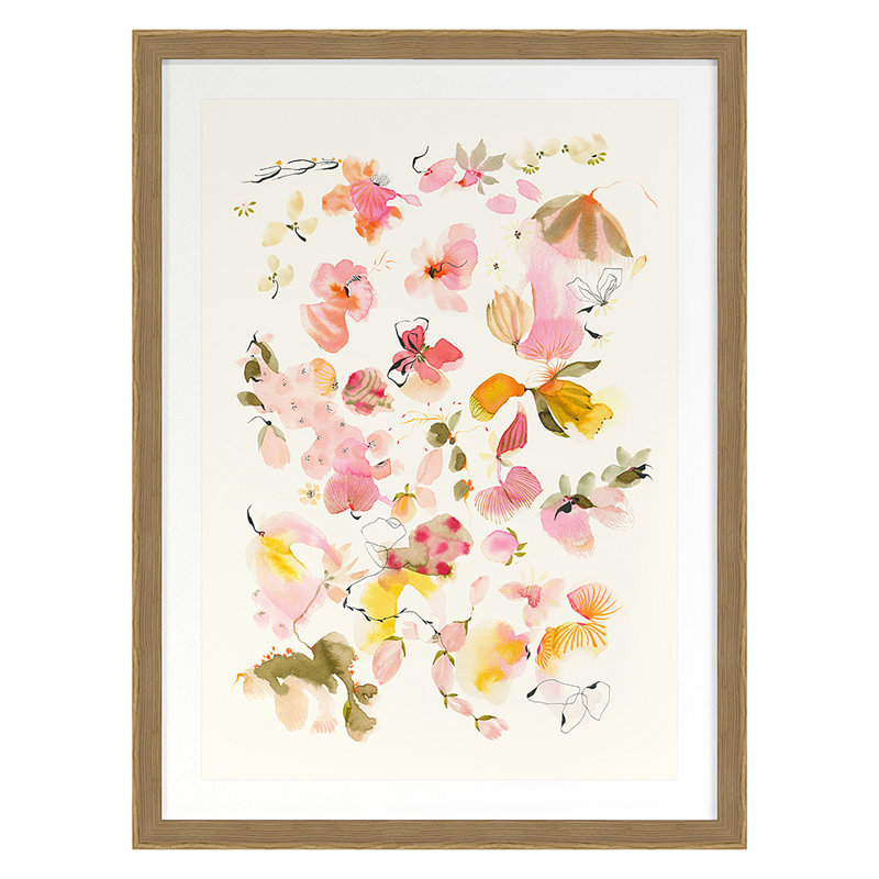Untitled 2 Print by Suyao Tian, Oak, 40" H x 30" W x 2.38" D