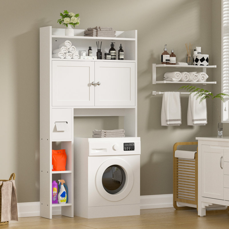 Rangement pour salle de bain Kashanda, Blanc