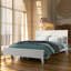 Lit plateforme blanc minimaliste - Structure en bois de pin massif avec tête de lit Clean-Line-925954791