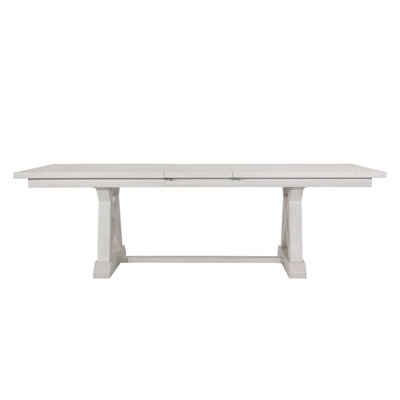 Table de salle à manger extensible en bois d'hévéa gris clair Joaquin