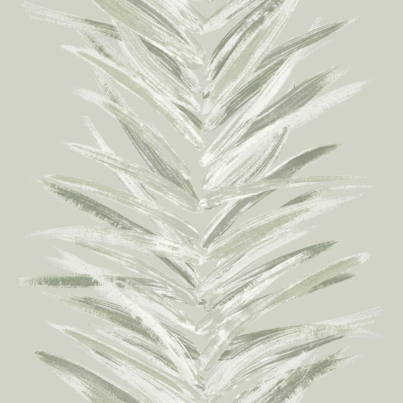 Dhara Leaf Stripe Olive Green Paper Steen Glitter Wallpaper Roll