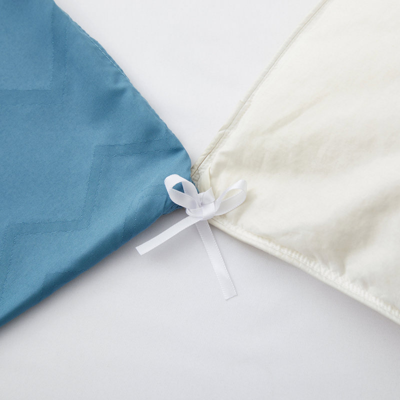 Diamond Navy Blue Embroidered Queen Duvet Cover Set