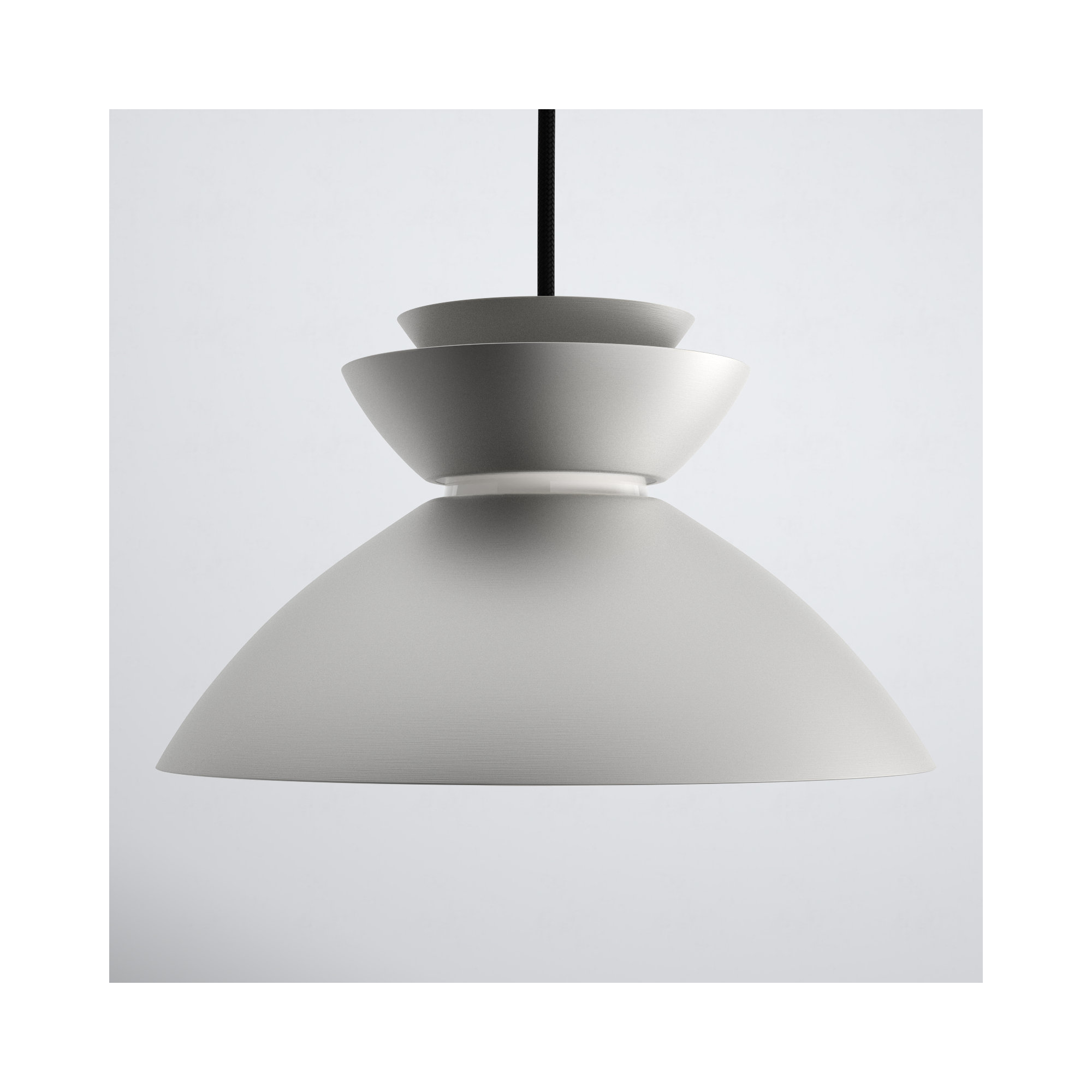 Hannes 1-Light Dimmable Dome Pendant, Brushed Platinum