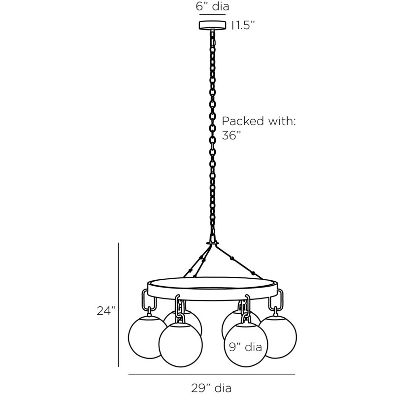 Bailey 6 - Light Chandelier