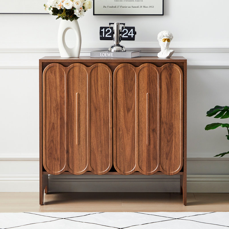 30.7" Wavy 2-Door Accent Cabinet 