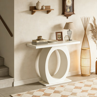 Modern Console Table with Egg-Shaped Base