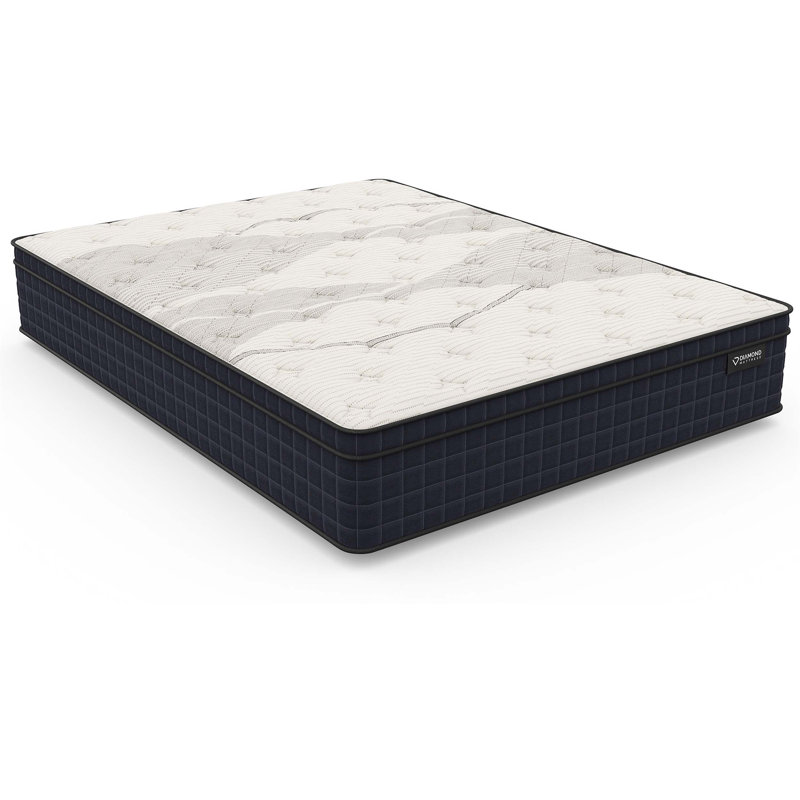 Matelas hybride avec des caractéristiques rafraîchissantes et de soutien, offrant une bonne isolation des mouvements et un luxueux dessus européen pour une expérience de sommeil confortable