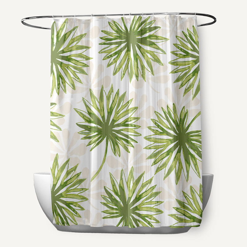 Rideau de douche simple Vathylakas, Vert