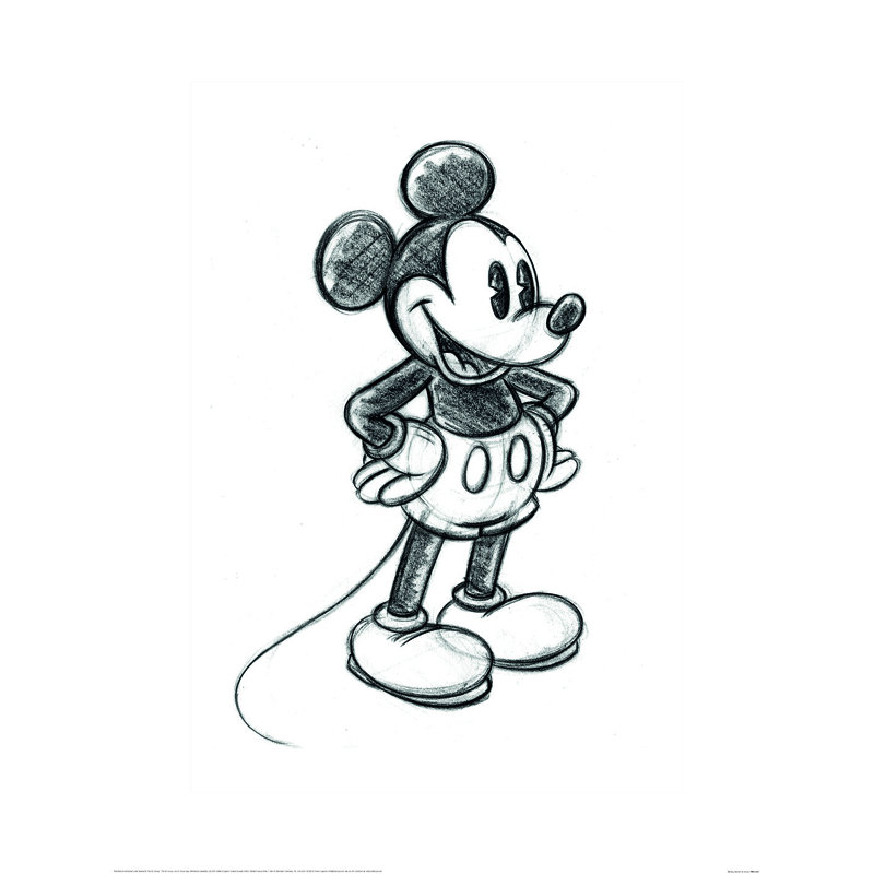 Mickey Mouse (Sketch) Paper Print