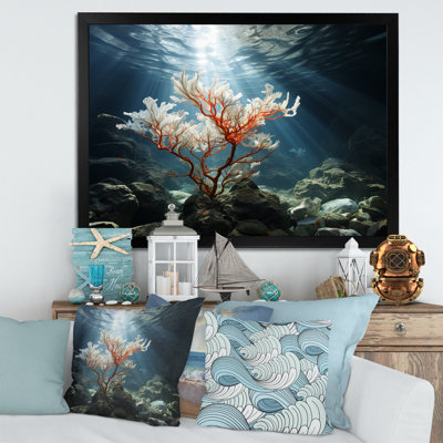 «Pink Coral Tree Under The Sea», reproduction d'art sur toile