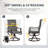 360° Swivel Rocker Patio Dining Set - 4-Person Outdoor Dining Table and Chairs-566679338