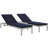 Shore 3-piece Outdoor Patio Aluminum Chaise with Cushions-181925359