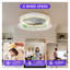 Ventilateur de plafond noir sans pales de 58 cm (23 pouces) avec éclairage RVB et télécommande, montage encastré discret pour salon et chambre.