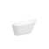 59" oval soaking tub with chrome overflow and quick drain