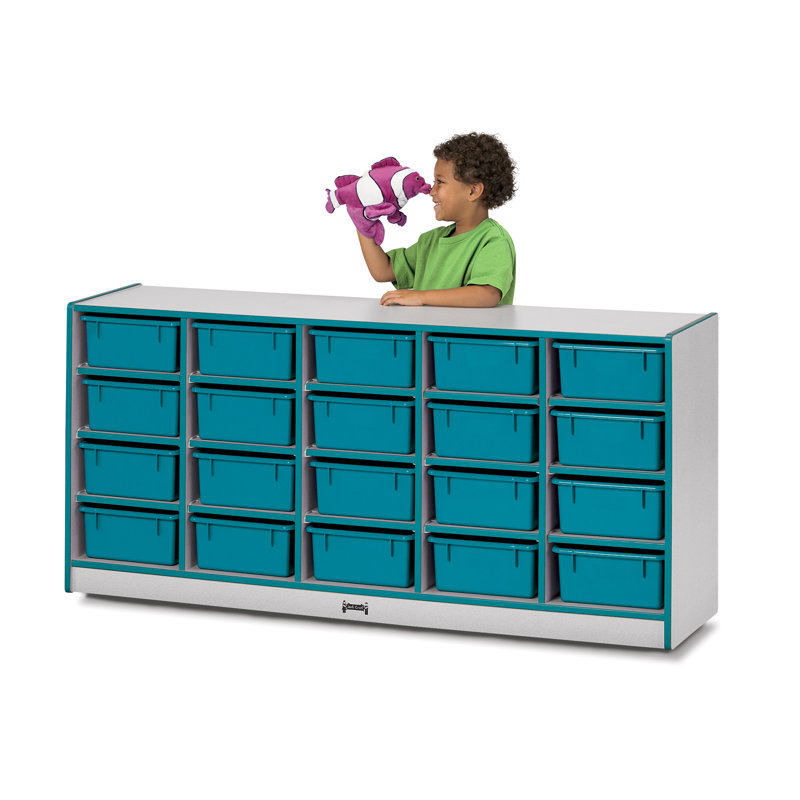 Rangement mobile pour baignoire Rainbow Accents®, H 29,5 po x l 24,5 po x P 15 po, Sarcelle, Oui
