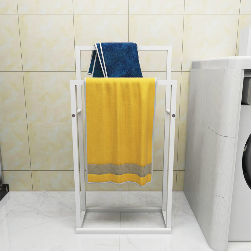 2 Freestanding Towel Stand, White