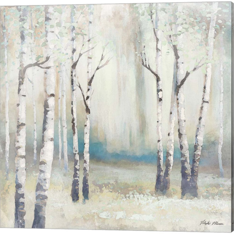 " Watercolor December Birch I & II " 2 - Pieces