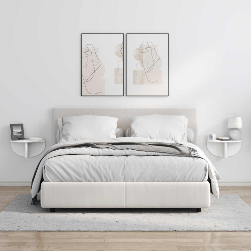 Floating Shelf, 19cm H x 38cm W x 19cm D, White