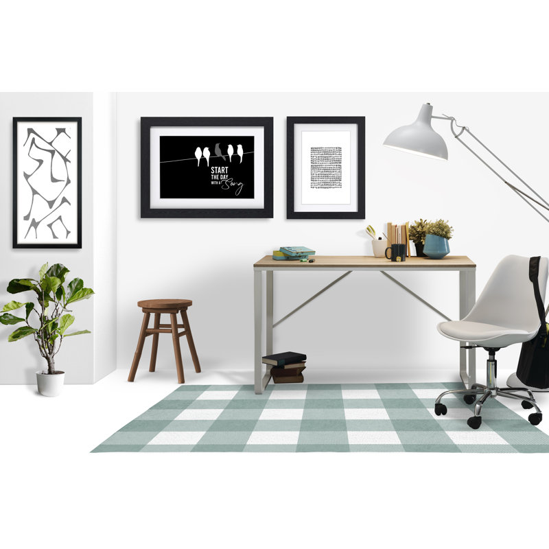 Tapis de chaise rectangulaire Chico, L 36 po x L 60 po, Brume