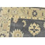 Tapis gris en laine noué à la main de conception unique 7 pi 9 po x 9 pi 11 po
