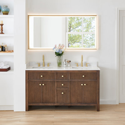 Meuble-lavabo double 60 po avec miroir Lala