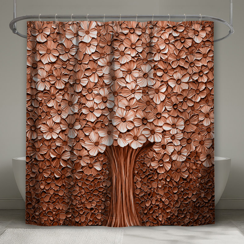 Rideaux de douche bronze bronze, L 70 po x H 72 po