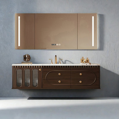 French retro-style rock plate bathroom cabinet