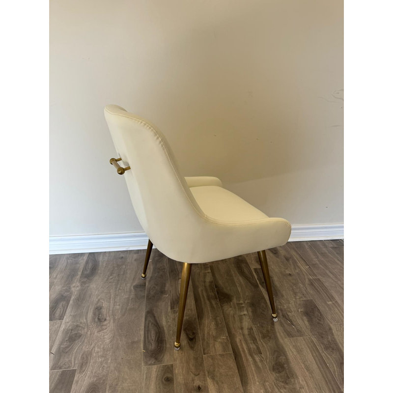 Chaise de salle à manger Sowers, Blanc