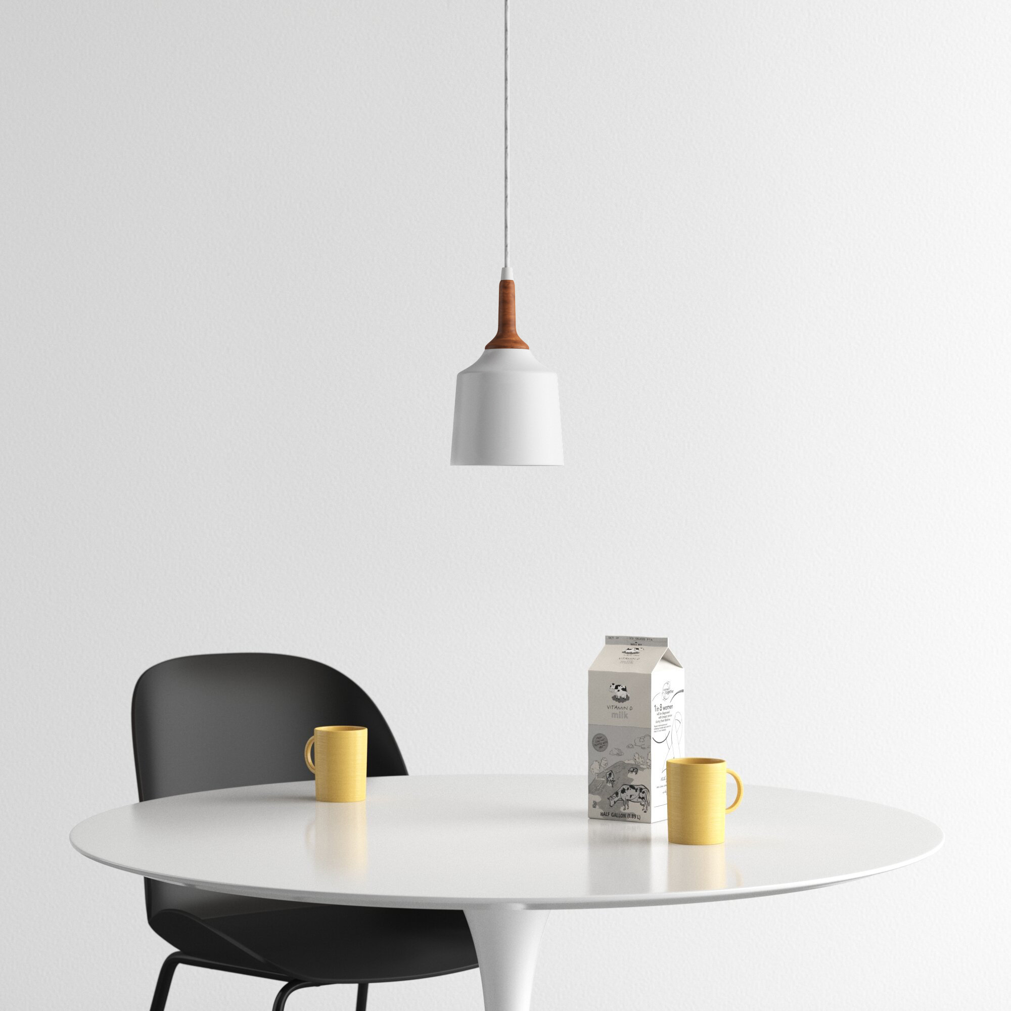 Edmar Single Light Metal Steel Pendant