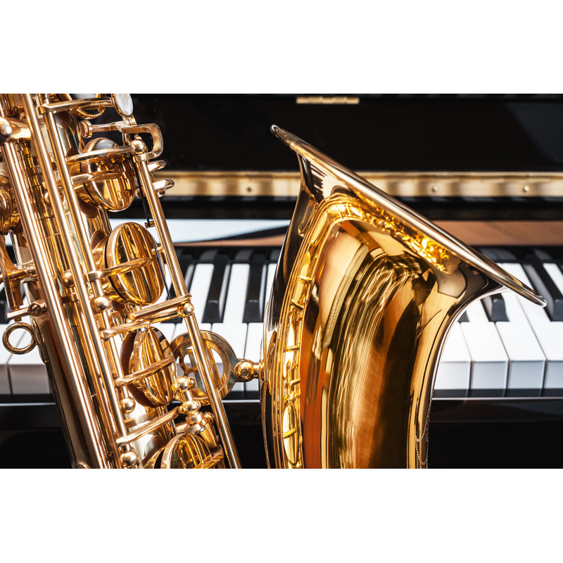Jazz Music 1 Piece Wrapped Canvas Wall Art, 30cm H x 46cm W x 3.8cm D