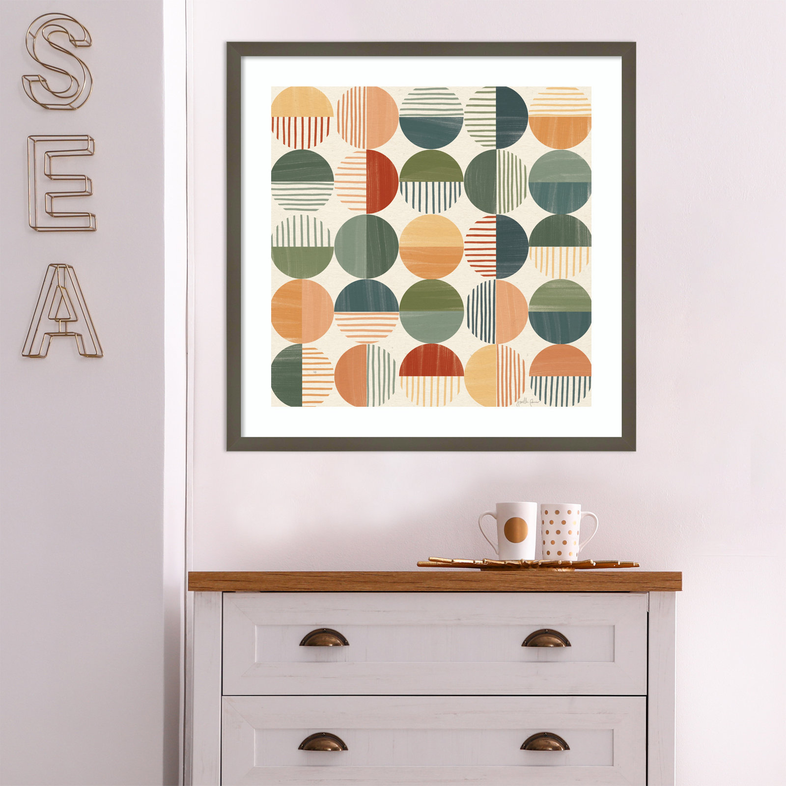 Born To Roam Pattern II, Gray, 25" H x 25" W x 1" D