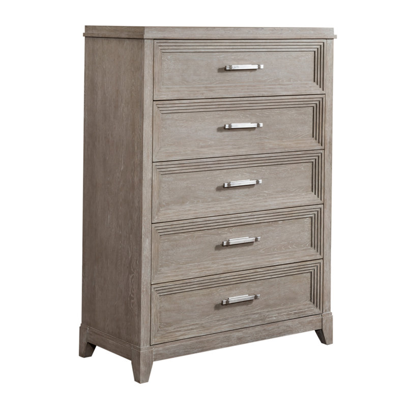 Commode 5 tiroirs avec tiroirs doublés Belmar