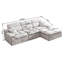 Canapé moderne en forme de L peu encombrant, tissu chenille, canapé de salon confortable