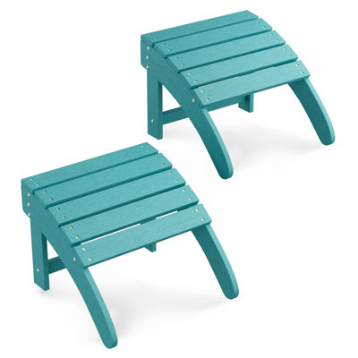 Repose-pieds pour fauteuil Adirondack, repose-pieds en PEHD Adirondack, repose-pieds extérieur résistant aux intempéries pour la cour extérieure de la piscine