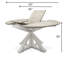 Table de salle à manger ronde de 45 po avec rallonge papillon de 18 po - finition gris pâle et blanc