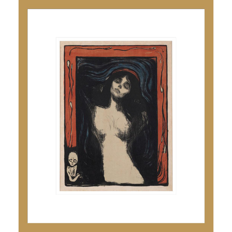 Madonna by Edvard Munch -Framed Giclee Print, 16.38" H x 13.75" W