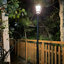 Lampadaire à DEL intégré à énergie solaire à 1 lumière de 89 po Glennallen (double)