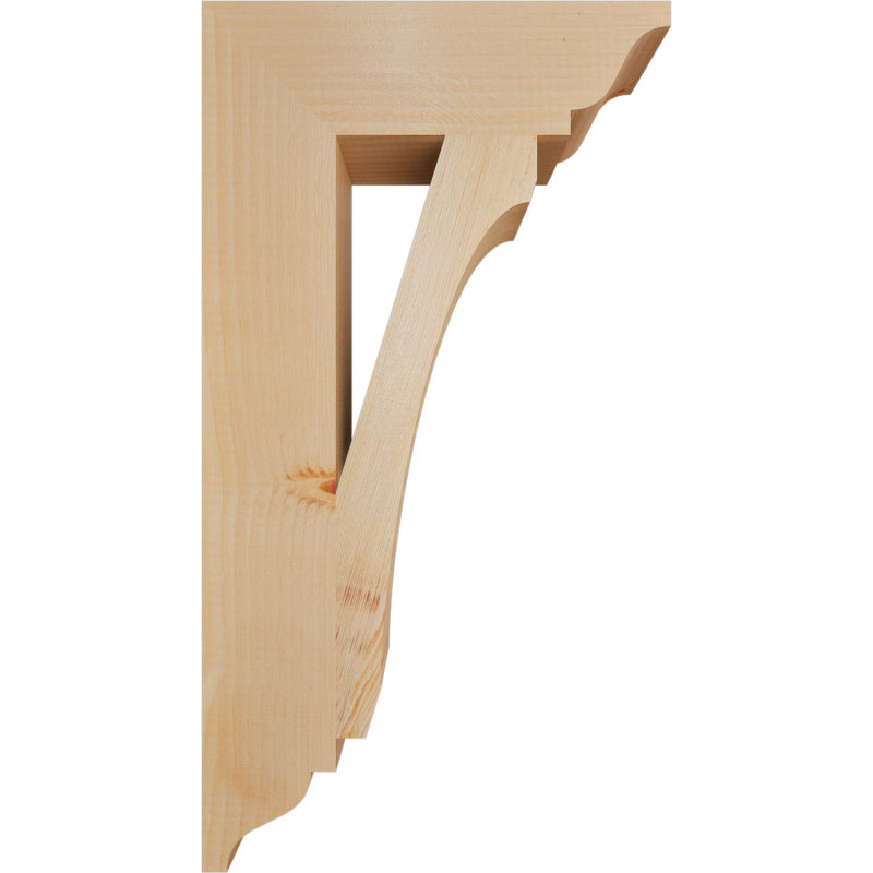 Support en bois rustique traditionnel BKTLEC01, Douglas (lisse), H 26 po x l 3,5 po x P 14 po