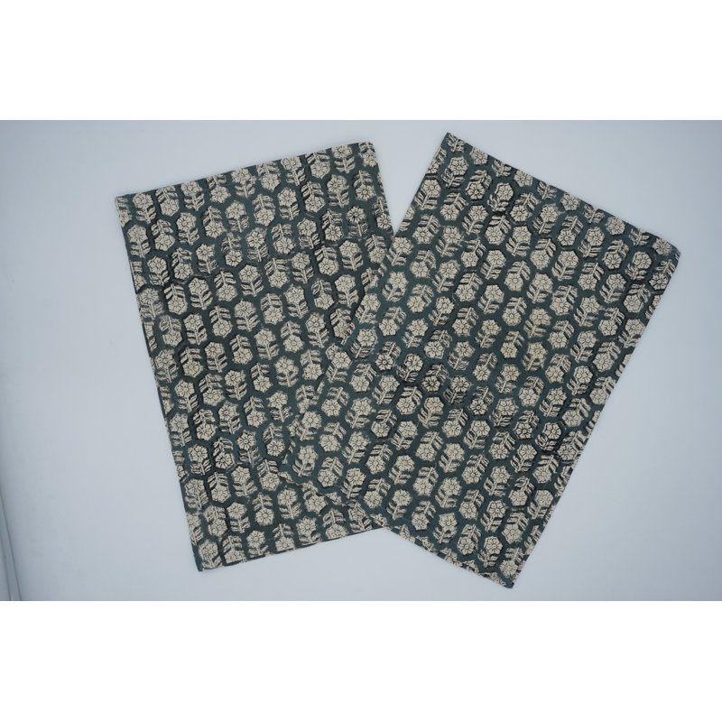 Fabdivine 18X18 Inch Luxury Table Napkins – Soft, Stylish & Strong, Tulsi Buti, Gray