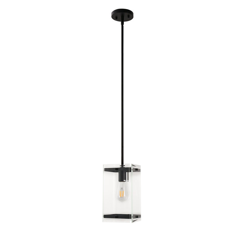 Luminaire suspendu noir 1 lumière Quantesha