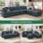 Wynter U-shaped Corduroy Modular Sectional Upholstered Storage Cloud Couch-633040953