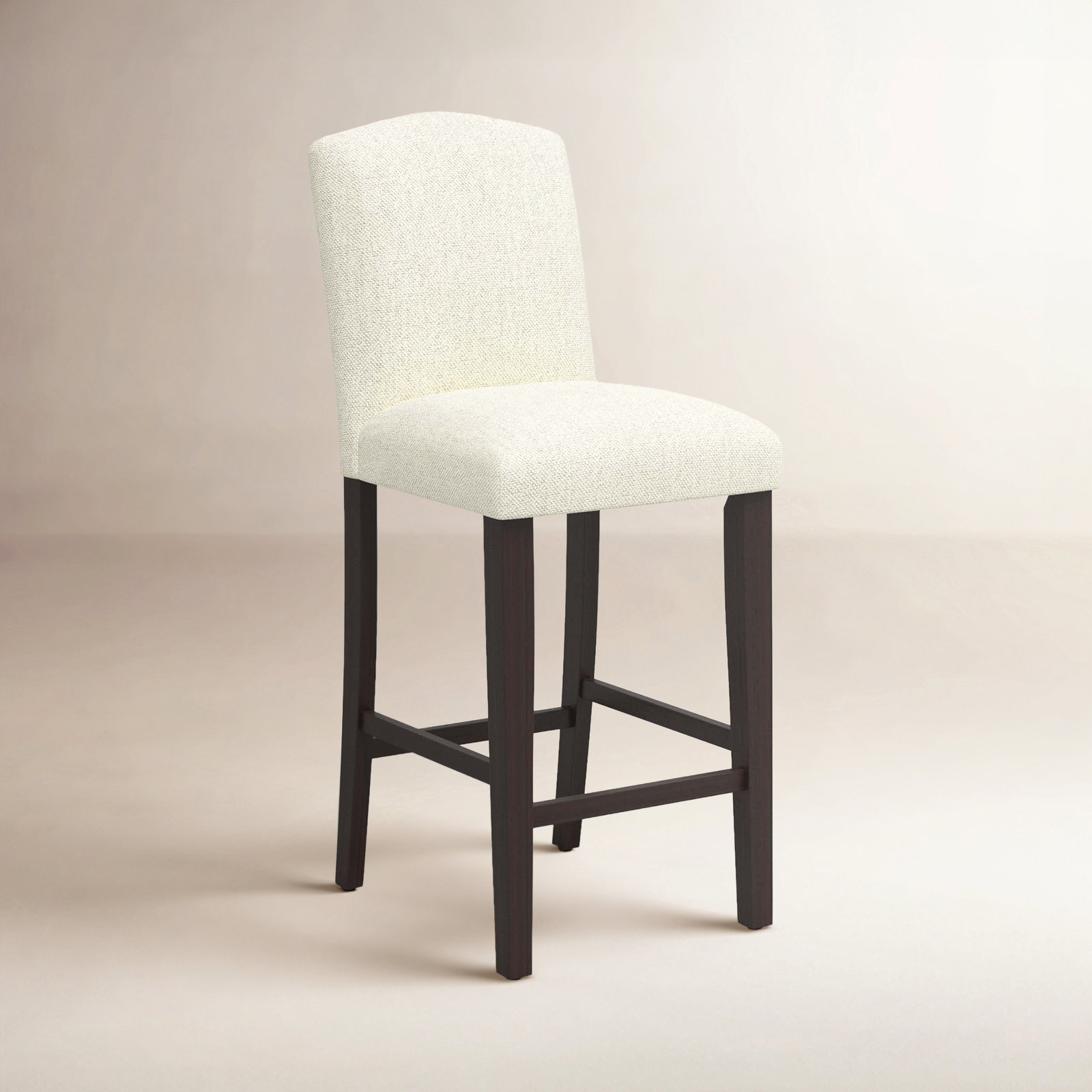 April Bar Stool, Bar Stool (31" Seat Height), Milsap Canvas Sustain® Tweed, Black Wood