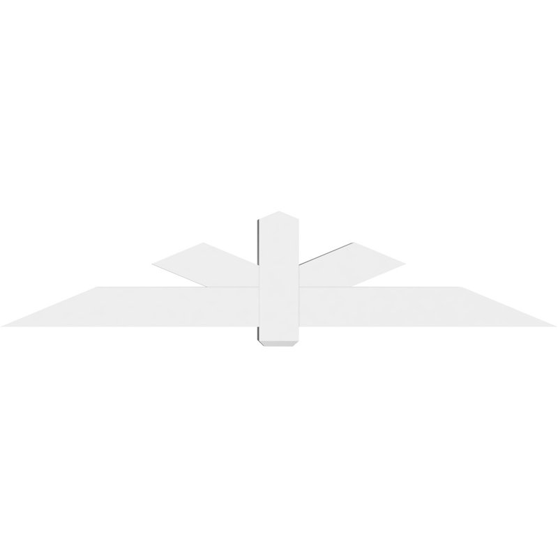 Support de pignon en PVC de qualité architecturale Kennewick, H 17,5 po x l 84 po (pas: 5/12), P 6 po x F 6 po