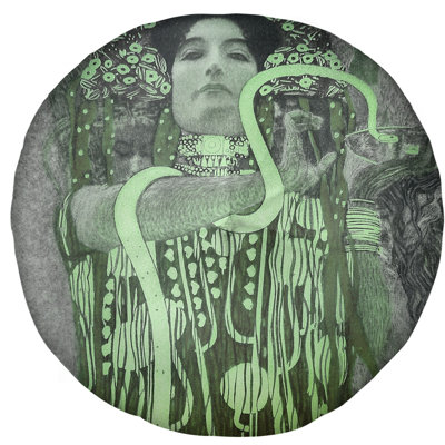 Coussin de plancher rond hygeia Gustav Klimt