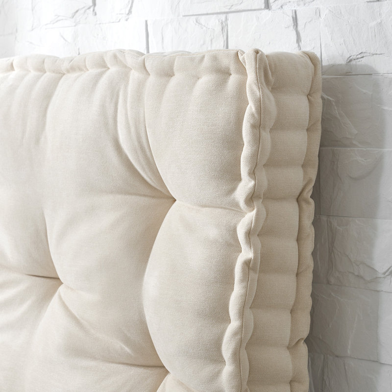Rainha® - Classic Tufted College Headboard, Cream