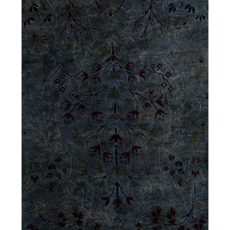 Overdyed One-of-a-Kind 9' 4" x 18' 8" Hand Knotted Area Rug