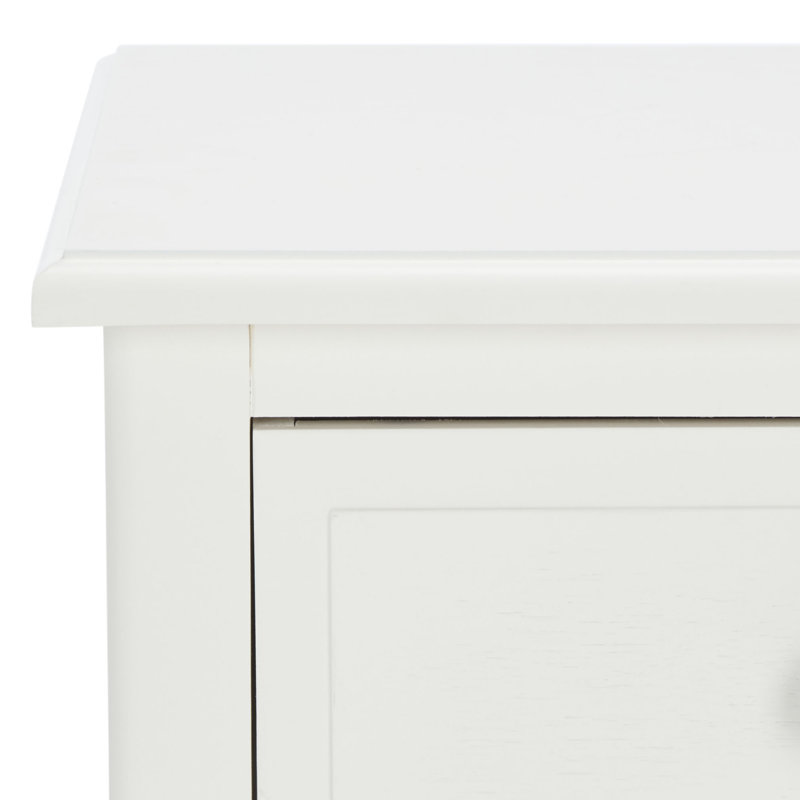 Table de bout avec rangement Santa Cruz, Blanc rétro